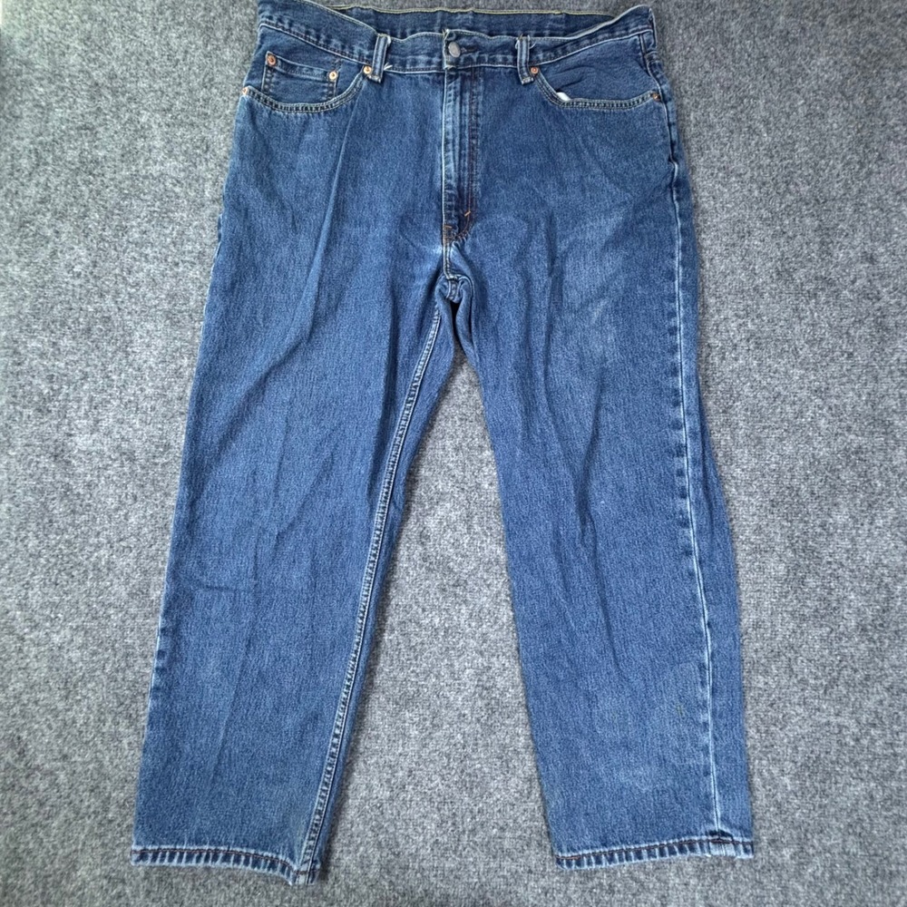 Levis 550 Relaxed Fit Tapered Leg Blue Denim Jeans Mens 40x30 Medium Wash *Flaws